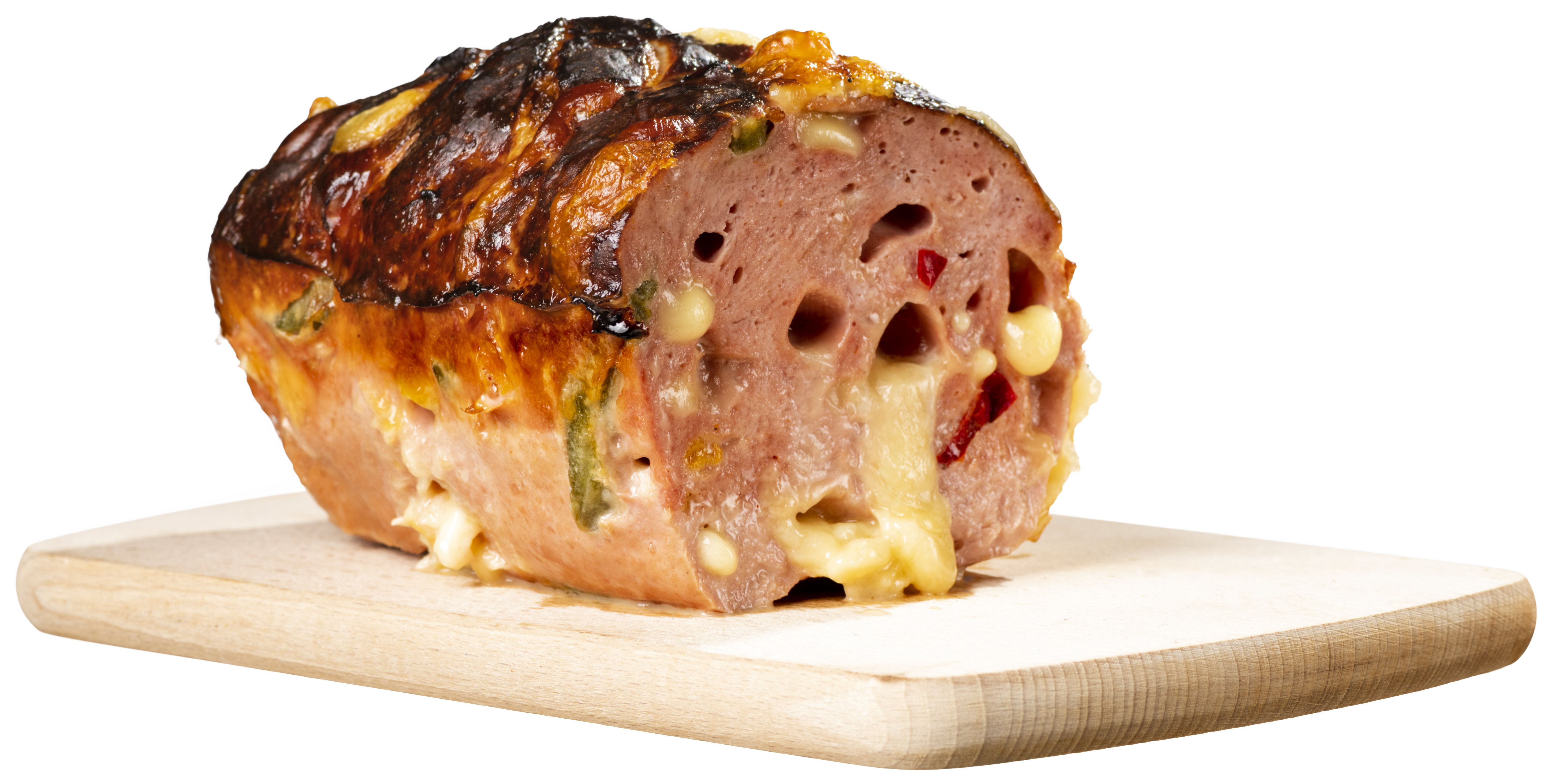 Pizza-Fleischkäse im Stück