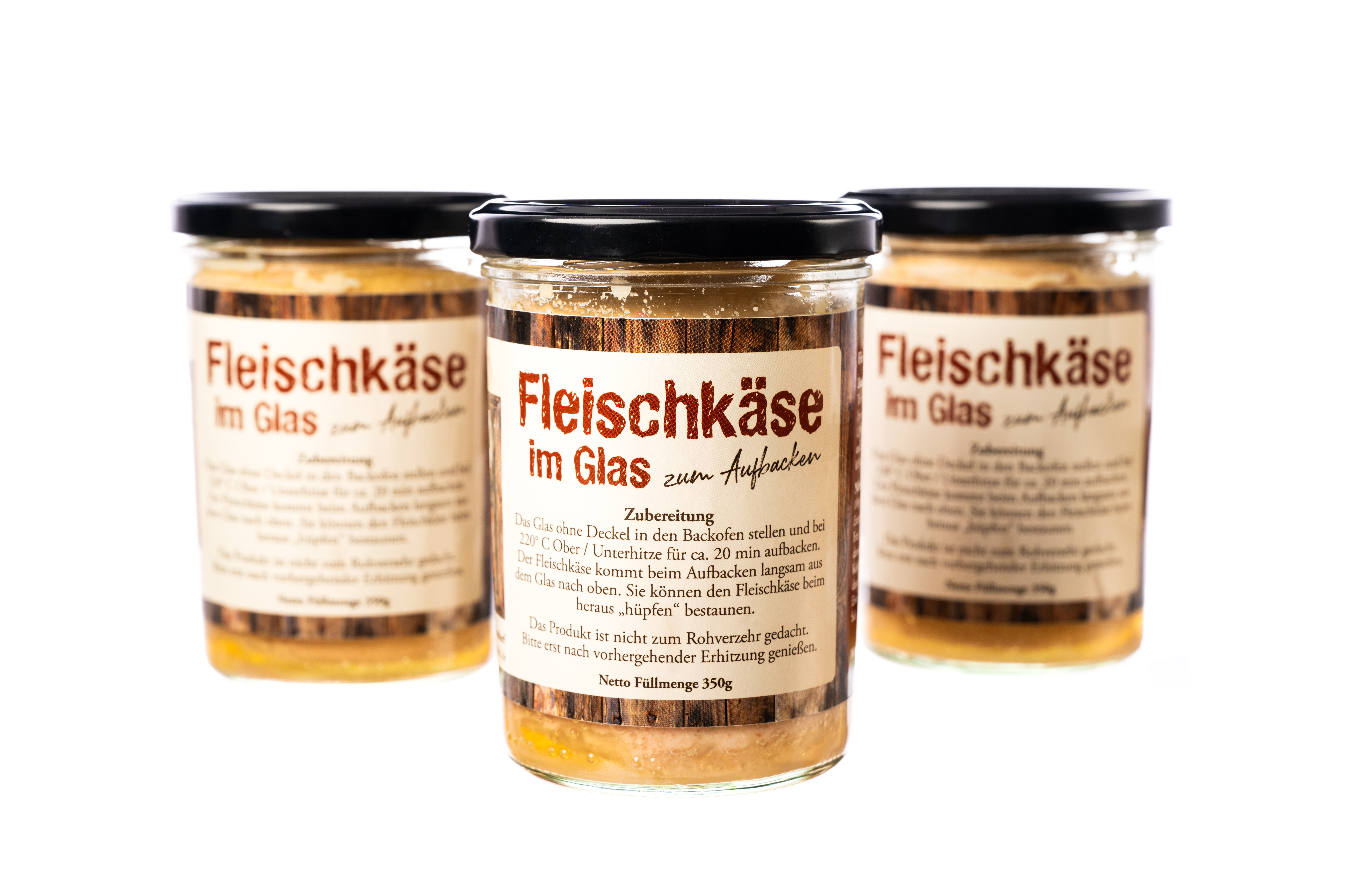 Fleischkäse im Glas zum Aufbacken
