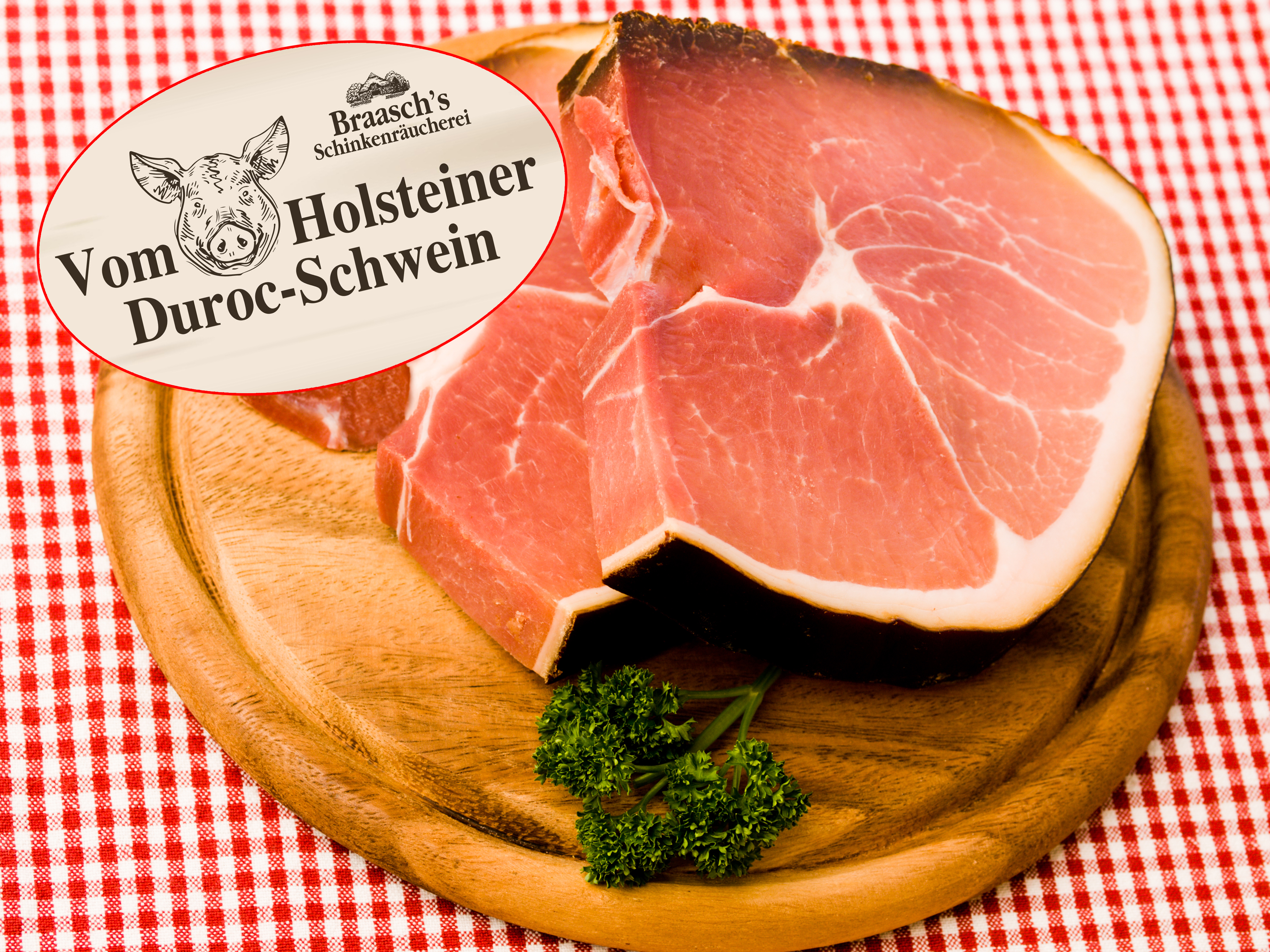 2-Papen-Stucke-unten-links-logo Pape(Mittelstück) vom Duroc-Schwein