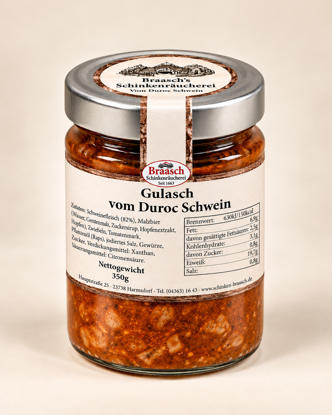 Gulasch vom Duroc Schwein 350g