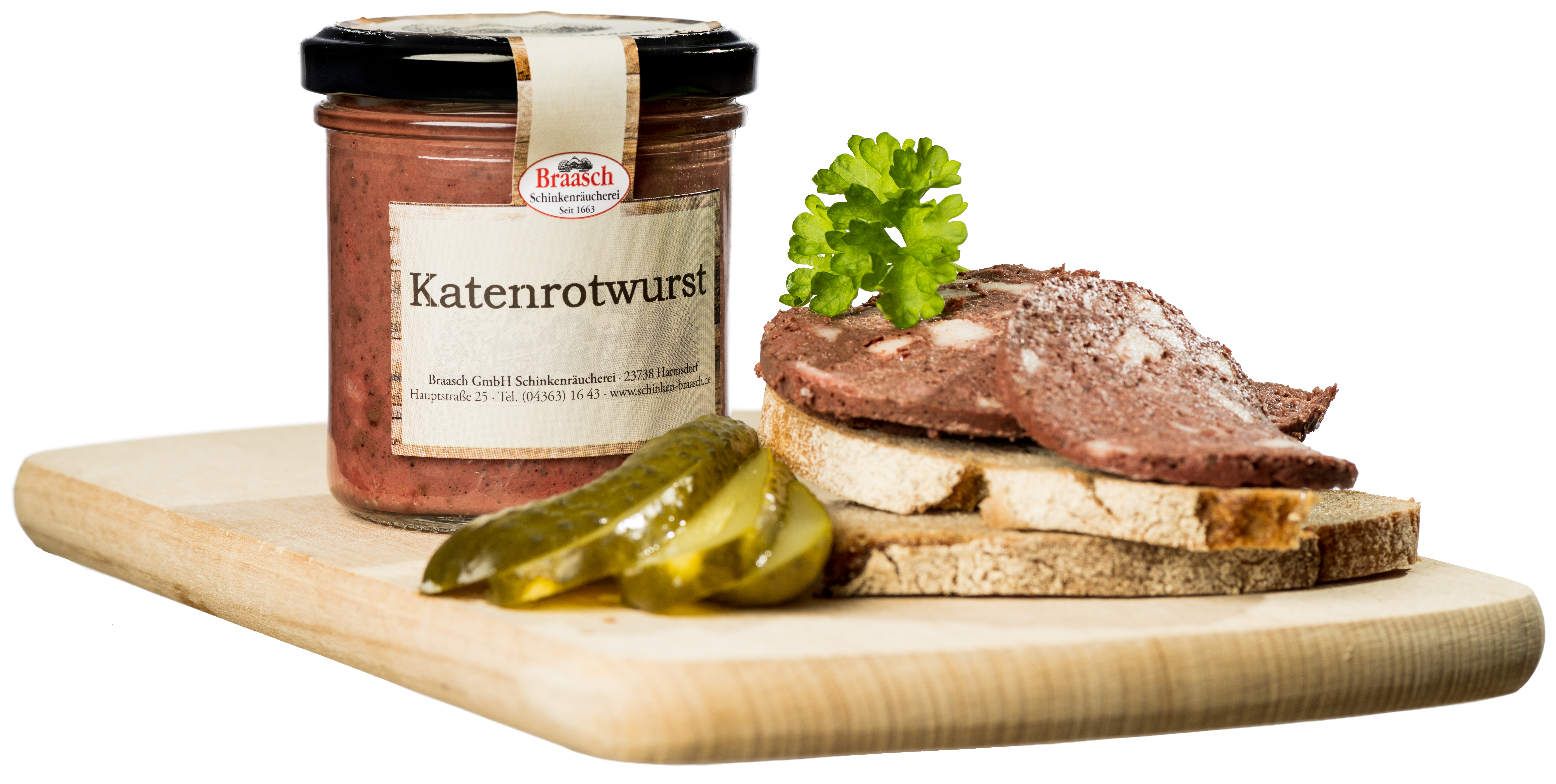 Hausgemachte Katenrotwurst im Glas