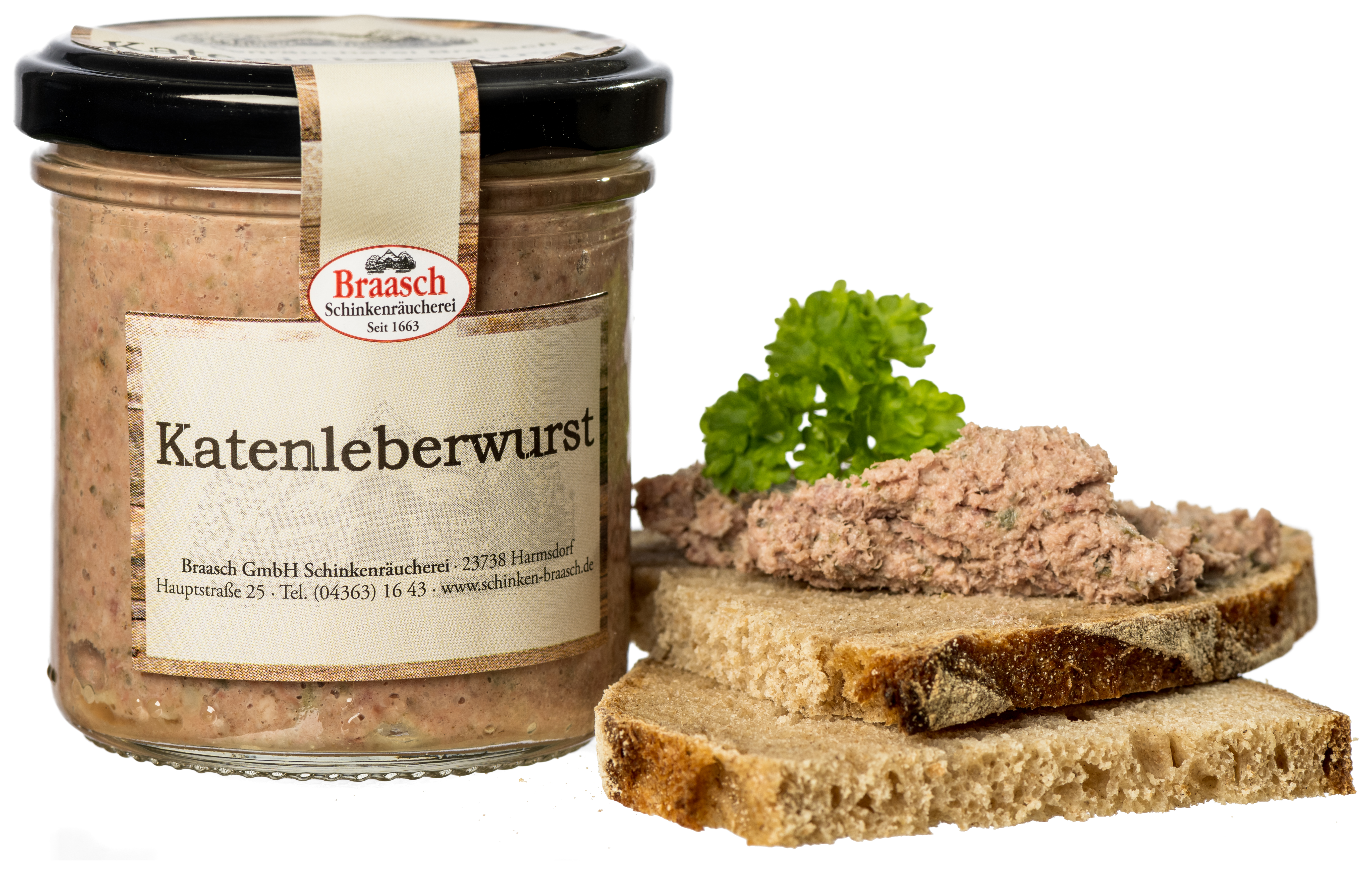 Hausgemachte Katenleberwurst im Glas